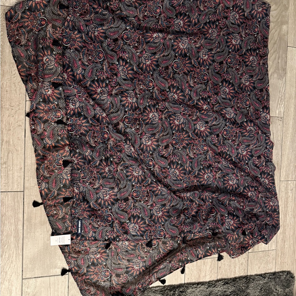 Lands' End Multicolor Paisley Swim Wrap